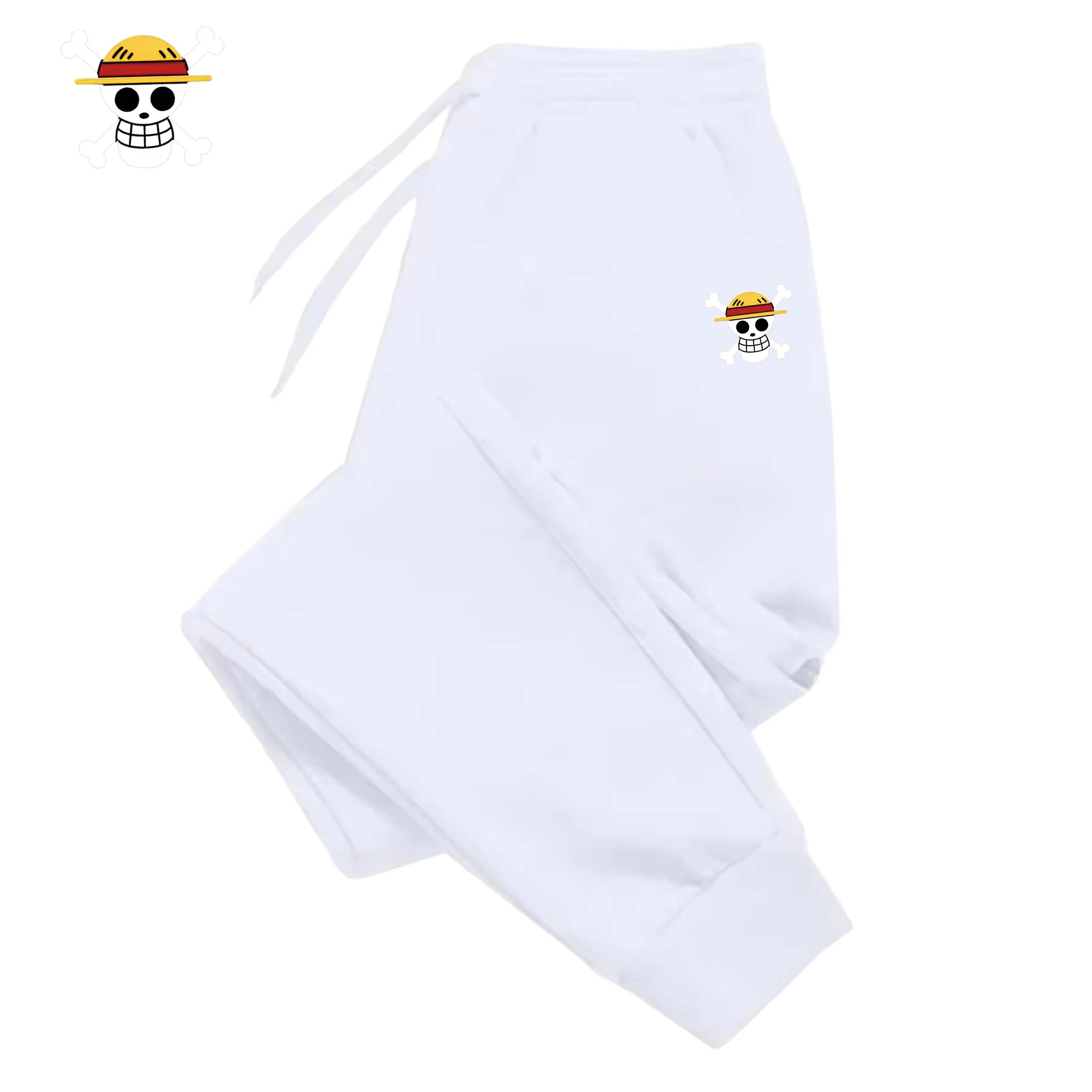 Men's Anime Casual Drawstring Sport Pants, Haru Street Style Long Trousers, Athletic Ankle-Cuffed Pants