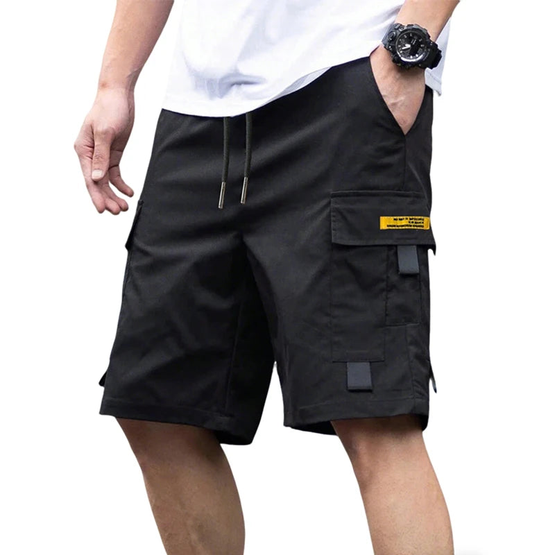 Summer Men's Solid Color Cargo Shorts Outdoor Multi-pocket Army Tactical Pants Men Casual Loose Work Shorts for Climbing Camping