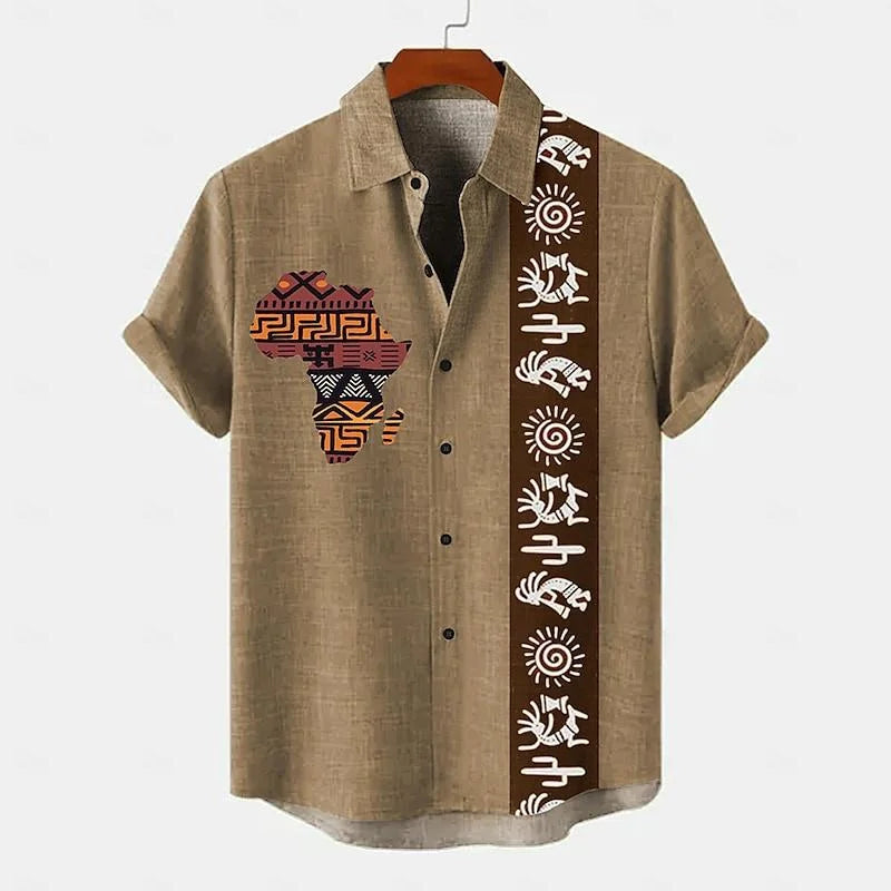 Men's Retro Hawaiian Print Shirt