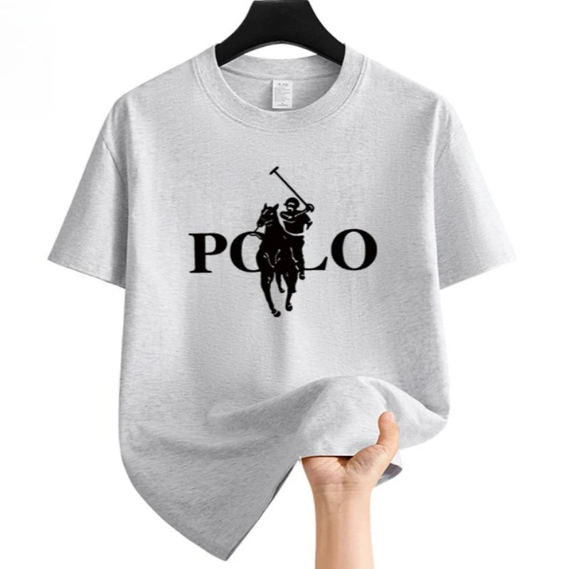 Men's Fashionable Casual T-shirt Versatile Round Neck Short Sleeved Comfortable and Breathable High Quality T-shirt for Daily