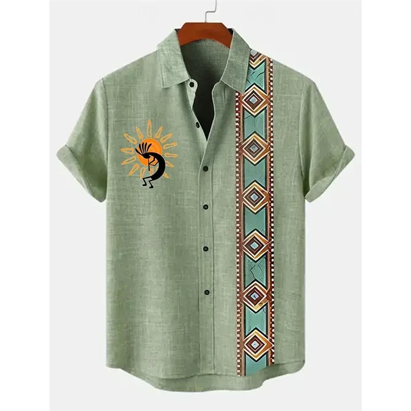 Men's Retro Hawaiian Print Shirt