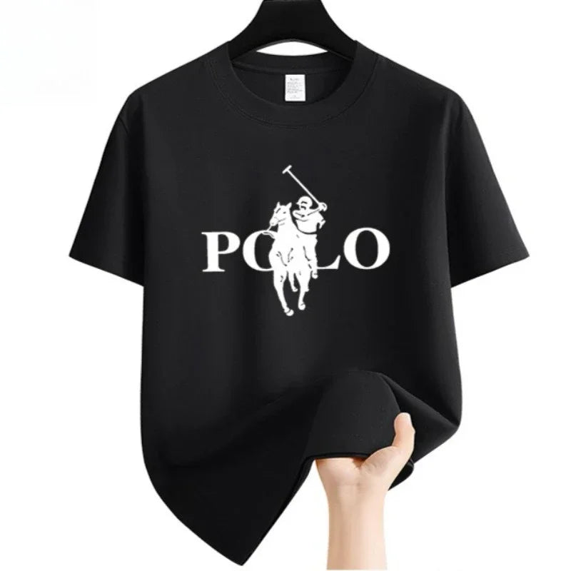 Men's Fashionable Casual T-shirt Versatile Round Neck Short Sleeved Comfortable and Breathable High Quality T-shirt for Daily