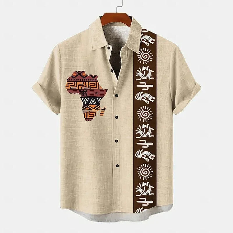 Men's Retro Hawaiian Print Shirt