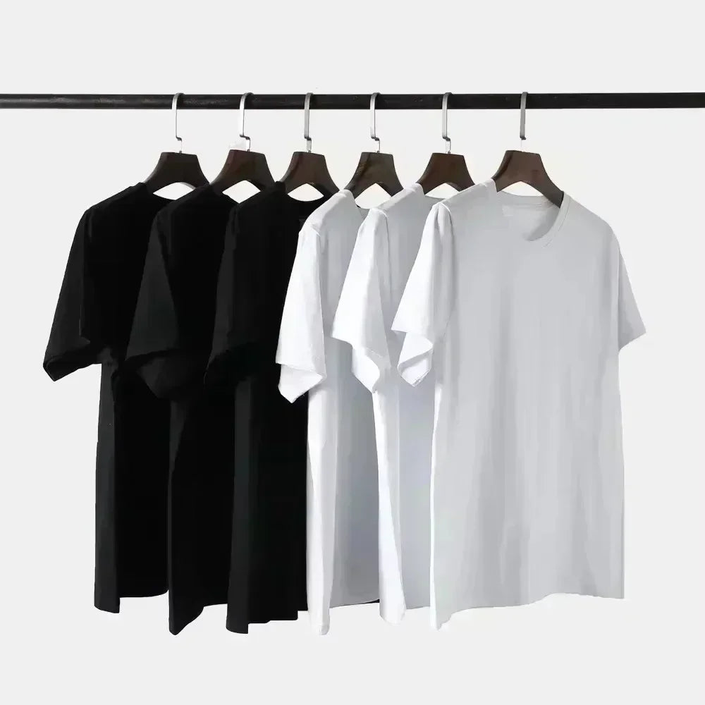 Men's Fashionable Casual T-shirt Versatile Round Neck Short Sleeved Comfortable and Breathable High Quality T-shirt for Daily
