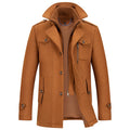 2026 Autumn/Winter Woolen Coat for Men - Fashionable Mid-Aged Double-Necked Wool Coat for Men European Size