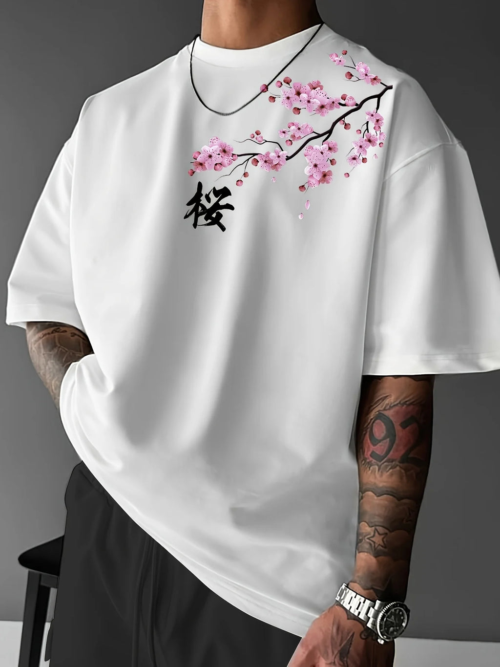 100% cotton summer men's casual  element printed sports breathable short sleeved round neck T-shirt