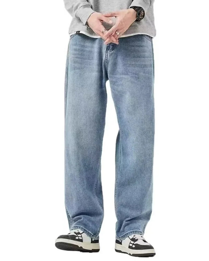 Men's Retro Washed Wide Leg Street Jeans