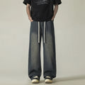 full length men's oversize y2k black big boys jeans for man washed straight leg casual loose wide baggy pants Men trousers denim