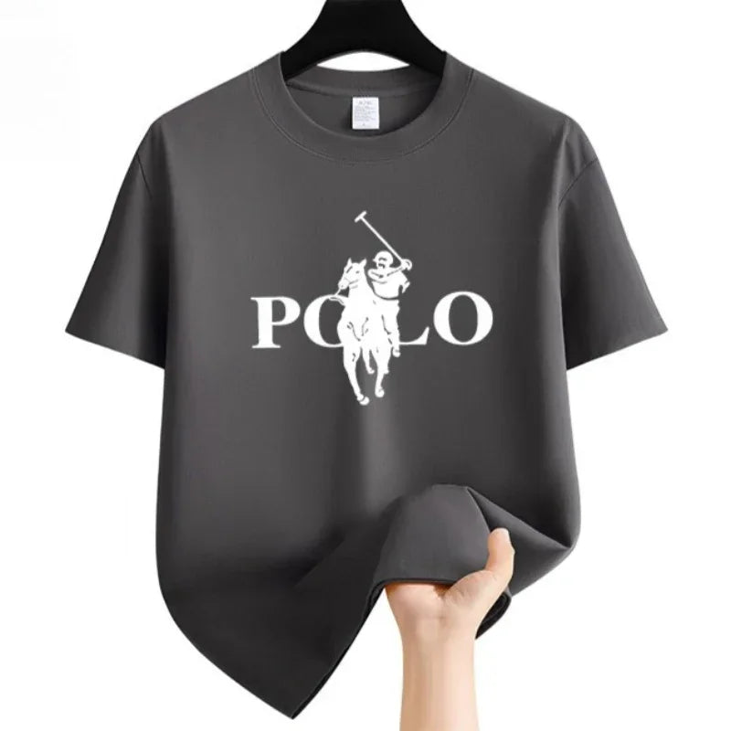 Men's Fashionable Casual T-shirt Versatile Round Neck Short Sleeved Comfortable and Breathable High Quality T-shirt for Daily