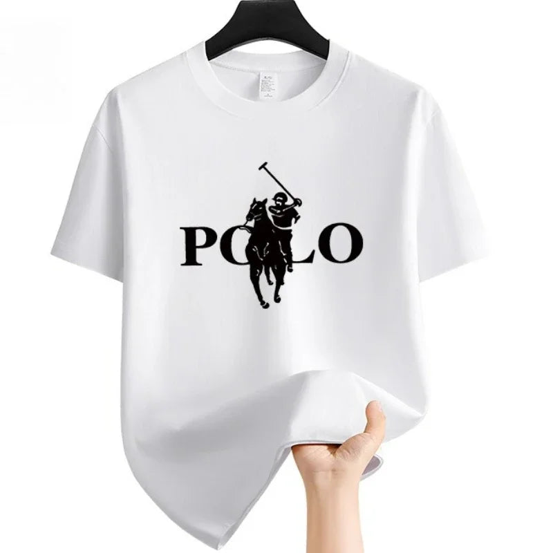 Men's Fashionable Casual T-shirt Versatile Round Neck Short Sleeved Comfortable and Breathable High Quality T-shirt for Daily