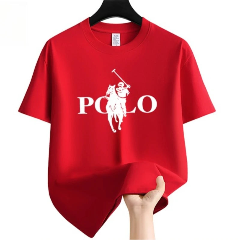 Men's Fashionable Casual T-shirt Versatile Round Neck Short Sleeved Comfortable and Breathable High Quality T-shirt for Daily