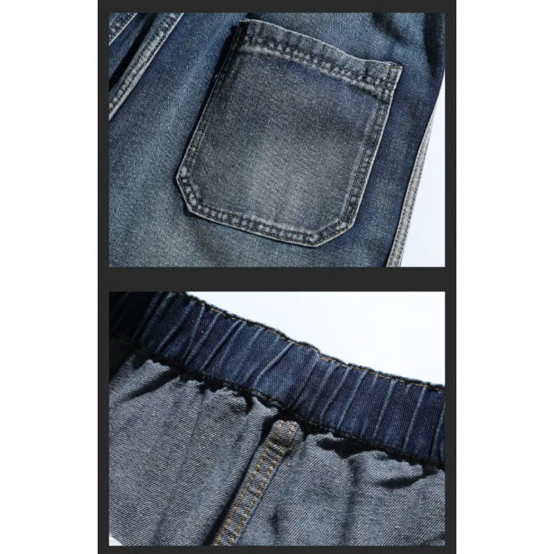 Man Pants Jeans Baggy Jeans Loose Fit Straight Leg High Street Casual Trousers For Men Spring Autumn Trendy Wide Leg