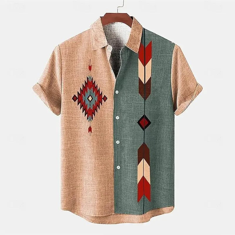 Men's Retro Hawaiian Print Shirt