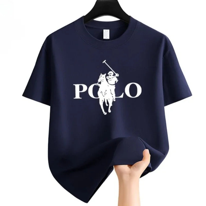 Men's Fashionable Casual T-shirt Versatile Round Neck Short Sleeved Comfortable and Breathable High Quality T-shirt for Daily