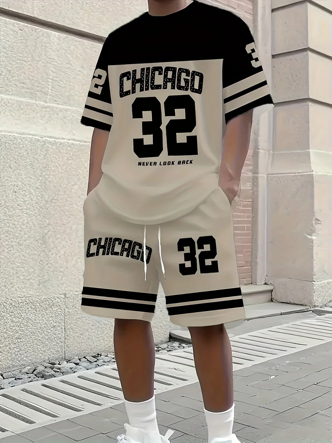 Men's Printed T-Shirt & Shorts Set