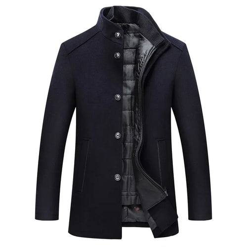 2024 Winter New Style High Quality Wool Trench Coat Men Clothes Wool Jackets Fashion Warm Coat Plus-size M-XXXL ZL424
