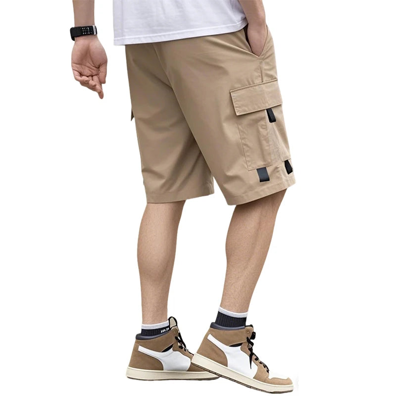 Summer Men's Solid Color Cargo Shorts Outdoor Multi-pocket Army Tactical Pants Men Casual Loose Work Shorts for Climbing Camping