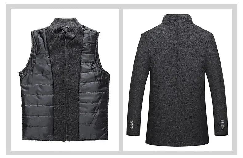 2024 Winter New Style High Quality Wool Trench Coat Men Clothes Wool Jackets Fashion Warm Coat Plus-size M-XXXL ZL424
