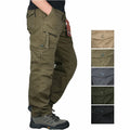 Spring Cargo Pants Man Cotton Reinforced Utility Military Outdoors Man Work Trousers Long Tactical Pants For Men Fashion Casual