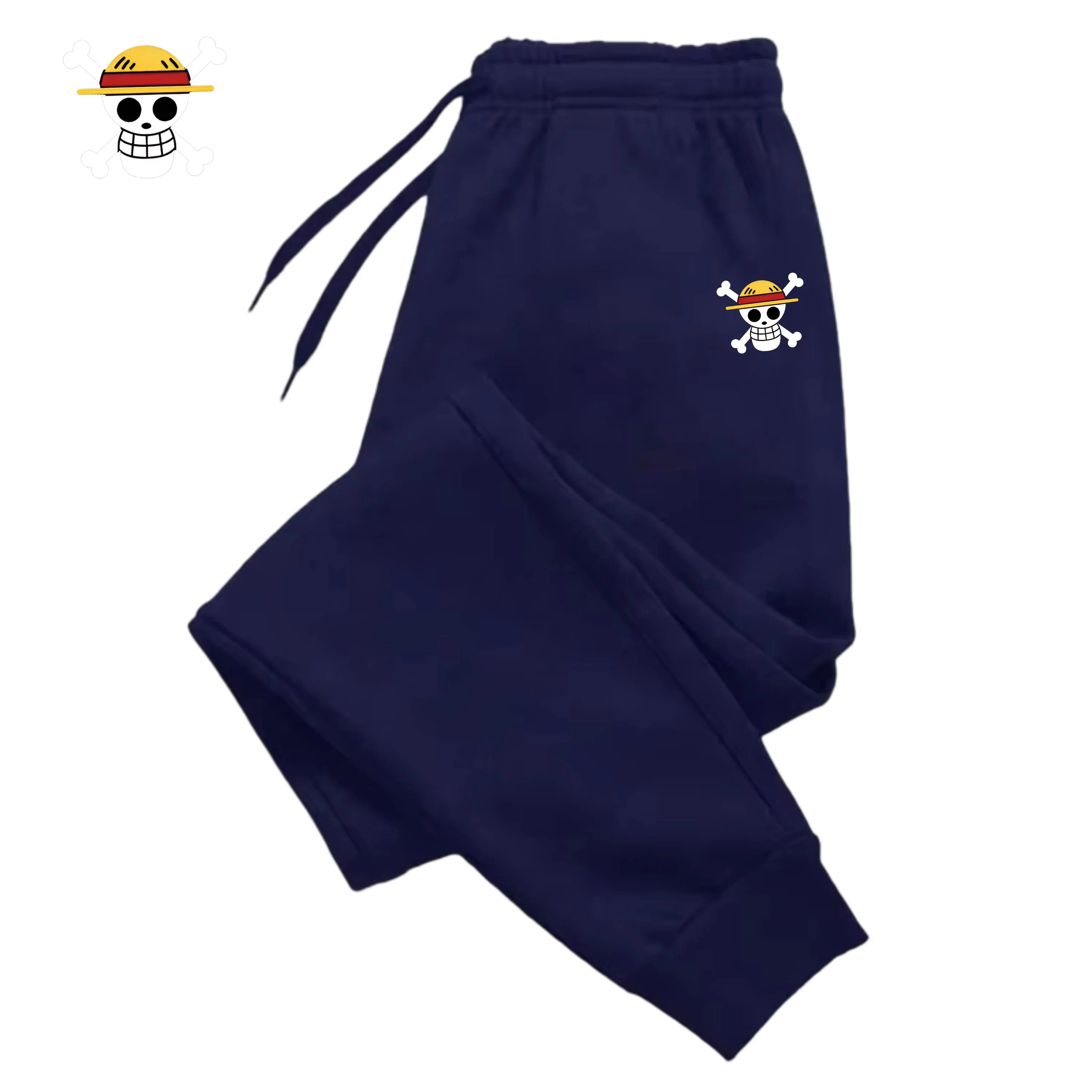 Men's Anime Casual Drawstring Sport Pants, Haru Street Style Long Trousers, Athletic Ankle-Cuffed Pants
